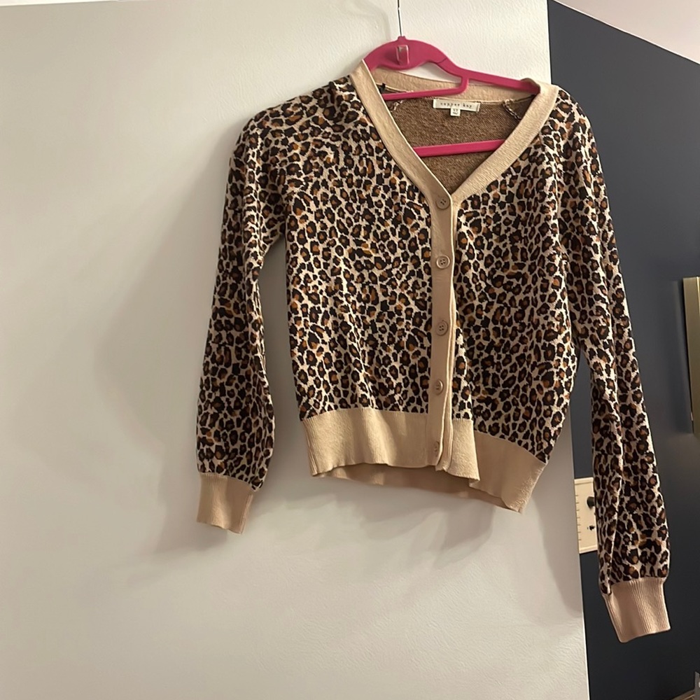 NWOT cheetah cardigan